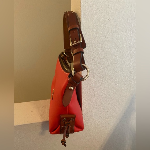Dooney & Bourke Red Leather Hobo Purse. NWT. Card and Dust Bag Included. - Picture 2 of 7